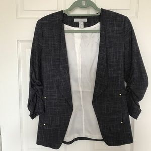 Grey tweed blazer